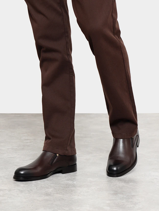 Ботинки мужские демисезонные, цвет коричневый, натуральная кожа M1023029 | 7