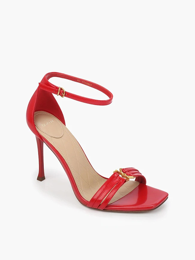 Босоножки женские летние, цвет красный, натуральная кожа 1494177 | 2