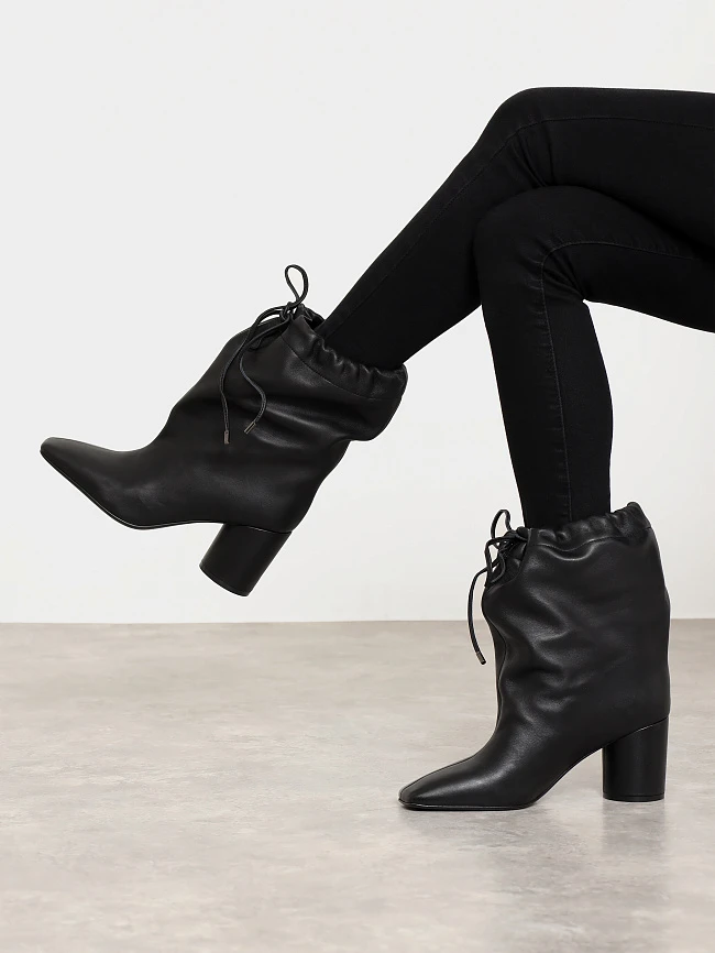 Полусапоги женские демисезонные, цвет черный, натуральная кожа 944233 | 7