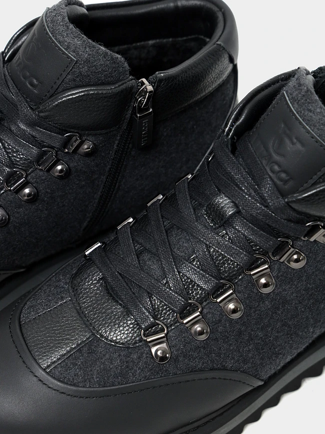 Ботинки мужские зимние, цвет черный, натуральная кожа/шерсть M1782550M | 6