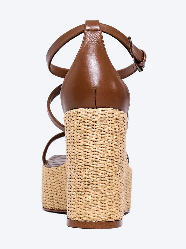 Босоножки женские летние, цвет коричневый, натуральная кожа 1821390 | 5