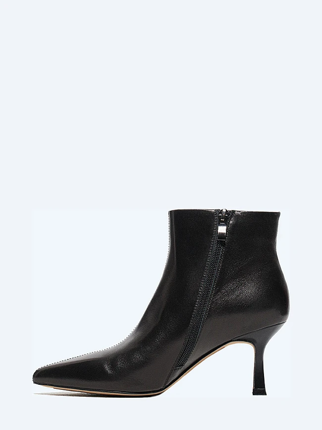 Ботильоны женские всесезонные, цвет черный, натуральная кожа 17VC420 | 3