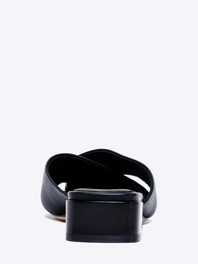 Сабо женские летние, цвет черный, натуральная кожа и полимерные материалы 7210126 | 5