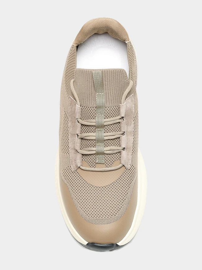 Кроссовки мужские летние, цвет бежевый, текстиль M02VC100 | 4