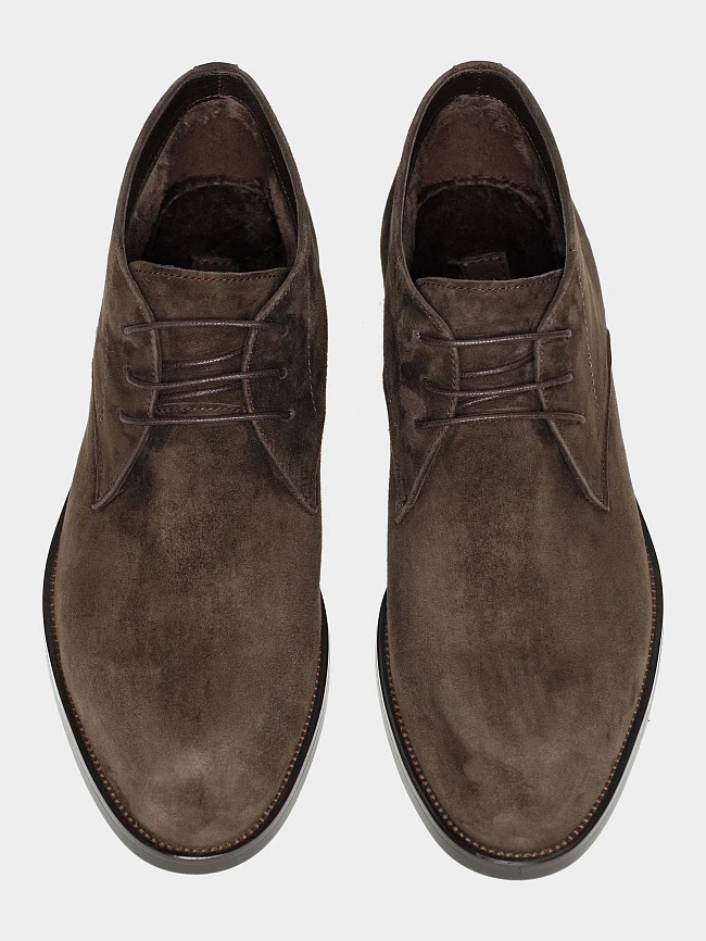 Ботинки мужские демисезонные, цвет коричневый, натуральный велюр M1023030 | 5