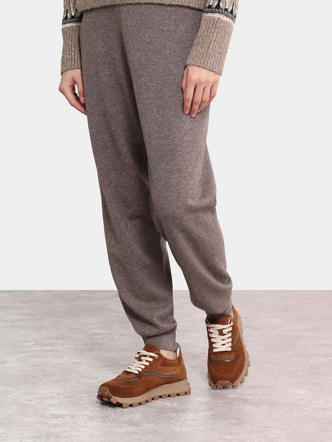 Кроссовки женские демисезонные, цвет коричневый, натуральный спилок 136585 | 8