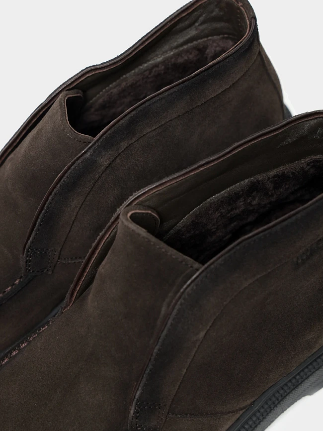 Ботинки мужские демисезонные, цвет коричневый, натуральный спилок M801040 | 5