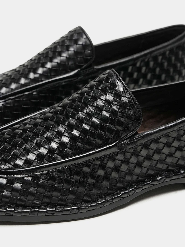 Лоферы женские всесезонные, цвет черный, натуральная кожа 1821783 | 5