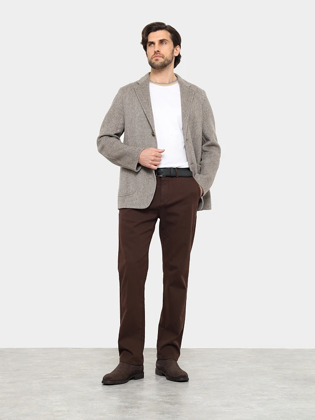 Ботинки мужские демисезонные, цвет коричневый, натуральный велюр M1023009 | 12