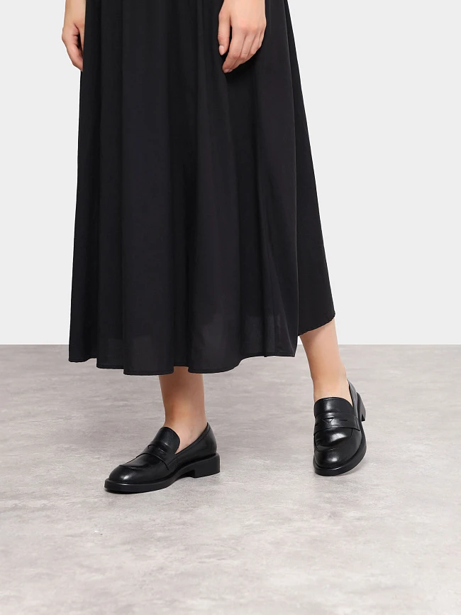 Лоферы женские всесезонные, цвет черный, натуральная кожа и полимерные материалы 1849517 | 7