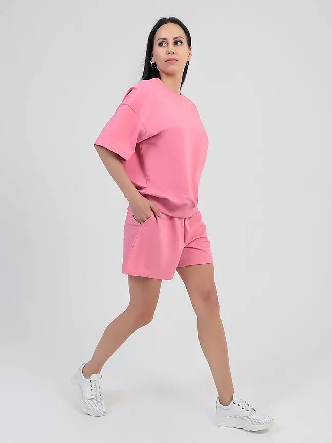 Костюм спортивный (футболка+шорты) женские всесезонные SP0422-14 | 2