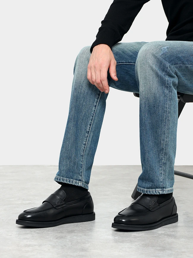 Лоферы мужские зимние, цвет черный, натуральная кожа M254250M | 10