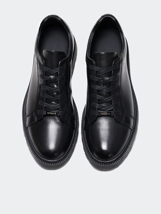 Кеды мужские демисезонные, цвет черный, натуральная кожа M1782560 | 5