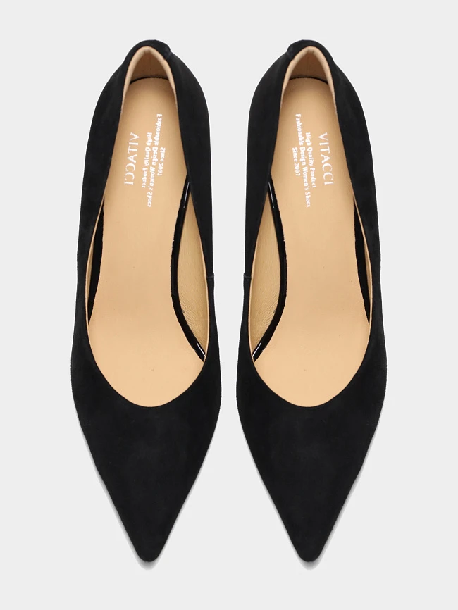 Туфли женские всесезонные, цвет черный, натуральный велюр 7210391 | 5