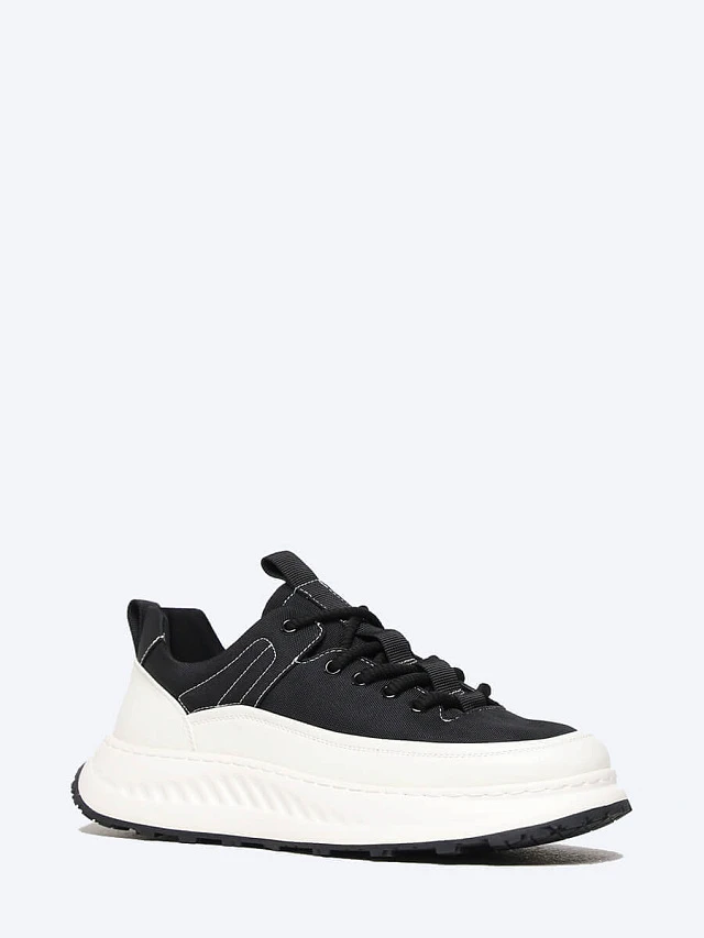 Кроссовки мужские демисезонные, цвет черный, текстиль/искусственная кожа M3630051 | 1