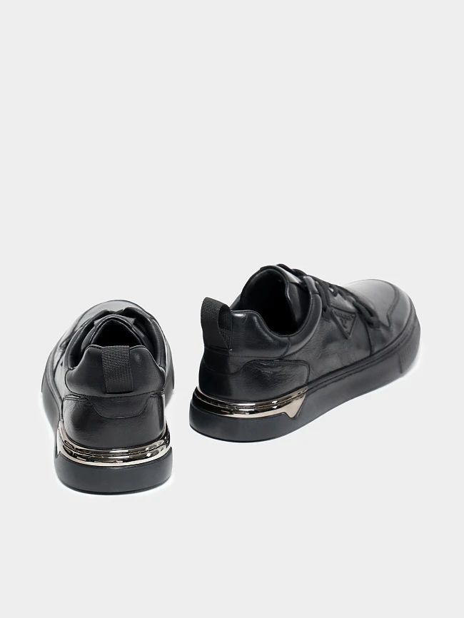 Кеды мужские демисезонные, цвет черный, натуральная кожа M1781512 | 4