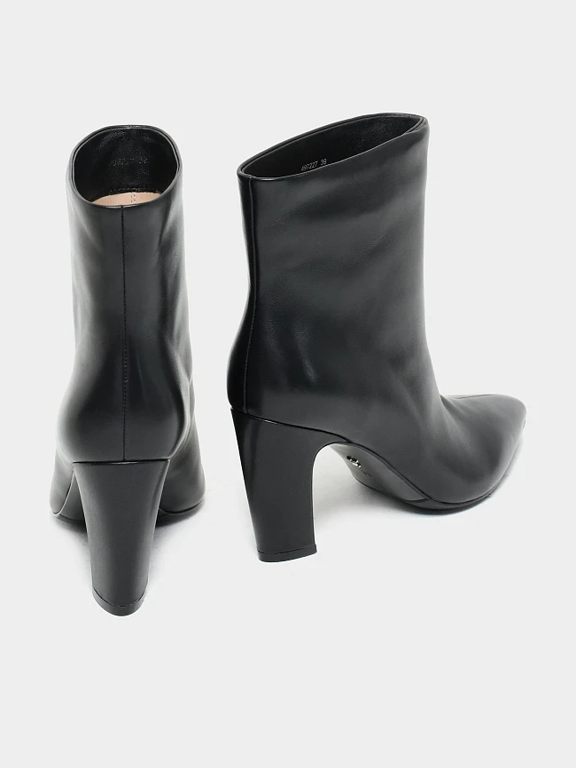 Ботильоны женские всесезонные, цвет черный, натуральная кожа 497227 | 4