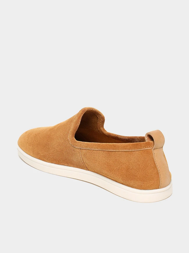 Слипоны мужские летние, цвет рыжий, натуральный спилок M1782813 | 3