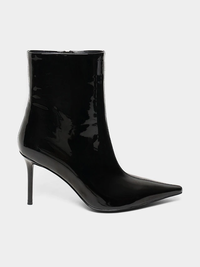 Полусапоги женские всесезонные, цвет черный, натуральная лаковая кожа 1494511 | 1