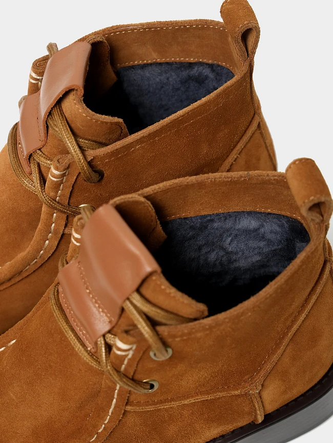 Ботинки женские зимние, цвет рыжий, натуральный спилок 1731194M | 6