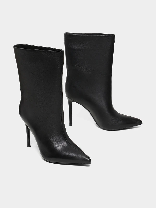 Полусапоги женские всесезонные, цвет черный, натуральная кожа 497158 | 2