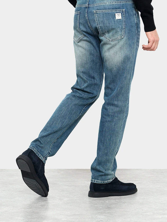 Ботинки мужские демисезонные, цвет синий, натуральный спилок M801238 | 12