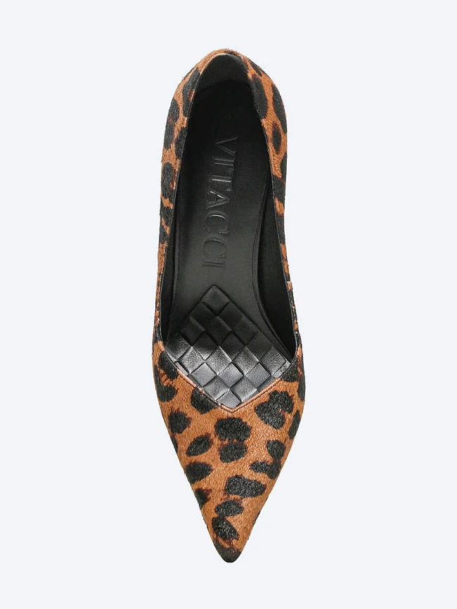 Туфли женские всесезонные, цвет коричневый, натуральный мех (пони) 1493783 | 4