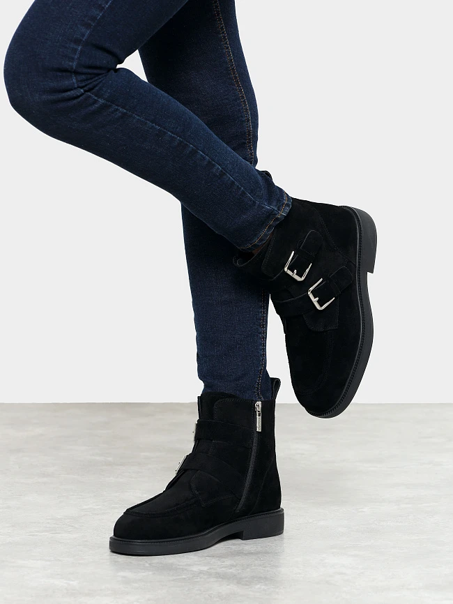 Ботинки женские зимние, цвет черный, натуральный спилок 7210320M | 9