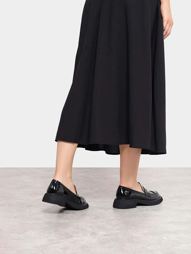 Лоферы женские всесезонные, цвет черный, натуральная кожа и полимерные материалы 1849340 | 8