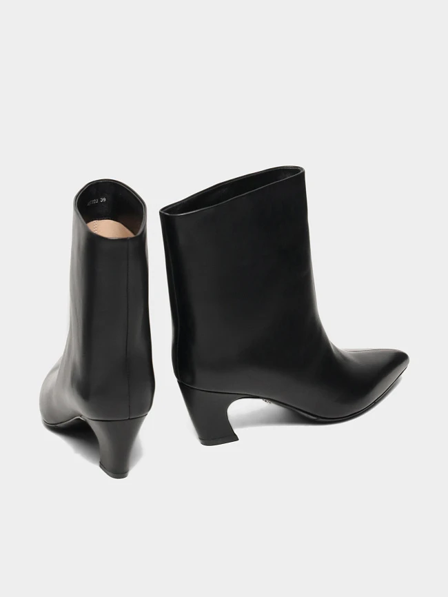 Полусапоги женские всесезонные, цвет черный, натуральная кожа 497222 | 4