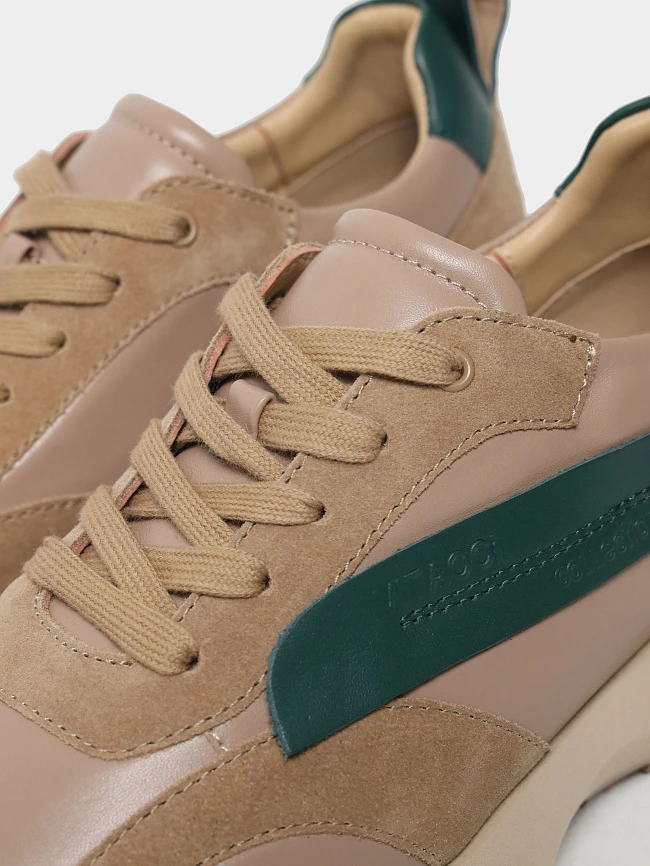 Кроссовки женские демисезонные, цвет бежевый, натуральная кожа/натуральный спилок 1013398 | 7