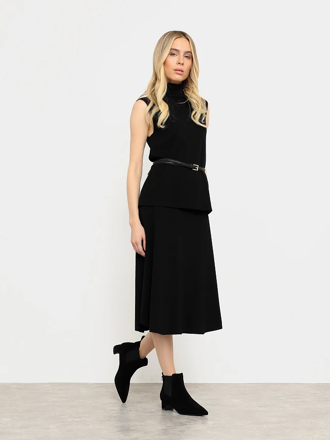 Ботильоны женские всесезонные, цвет черный, натуральный велюр 17VC403 | 8