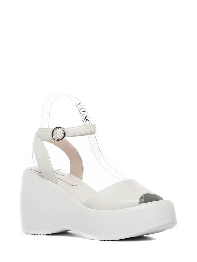 Босоножки 1395558 женские цвет белый, натуральная кожа и полимерные материалы 1395558         | 1