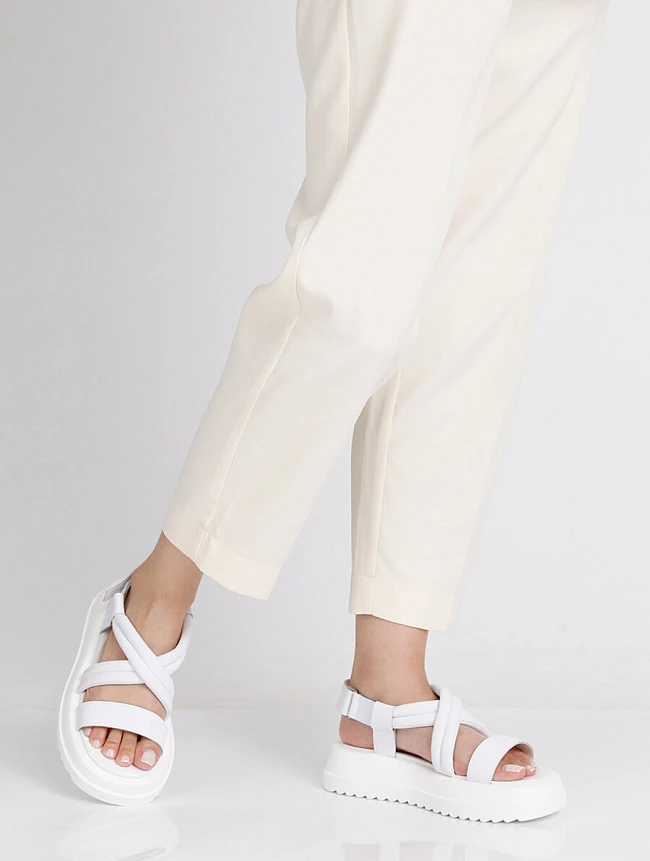 Сандалии женские летние, цвет белый, искусственная кожа/натуральная кожа и полимерные материалы 1846676P | 8