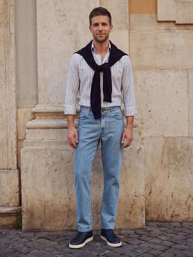 Кеды мужские демисезон; лето;, цвет синий, натуральная кожа M1782780 | 2