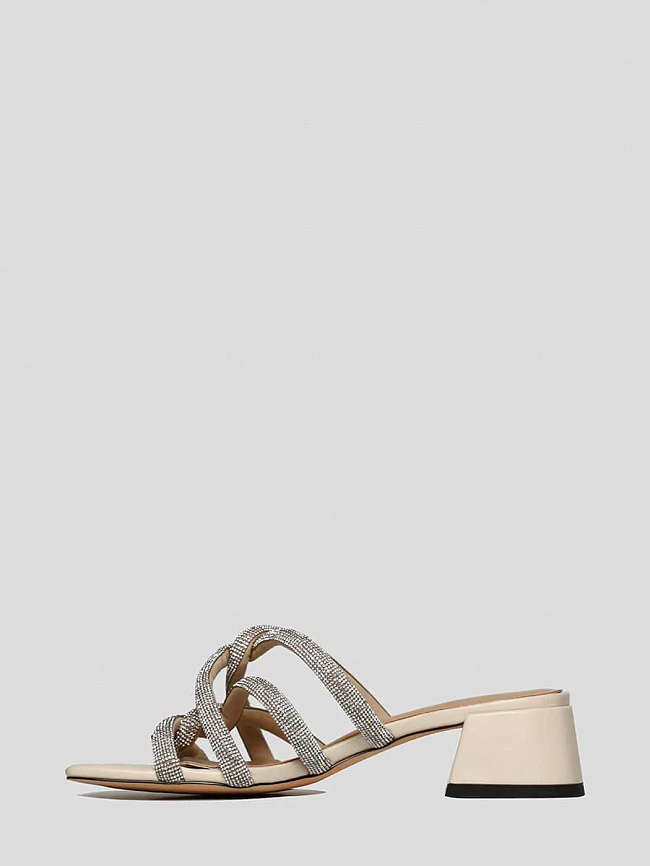 Сабо женские летние, цвет молочный, искусственная кожа 1398207 | 3