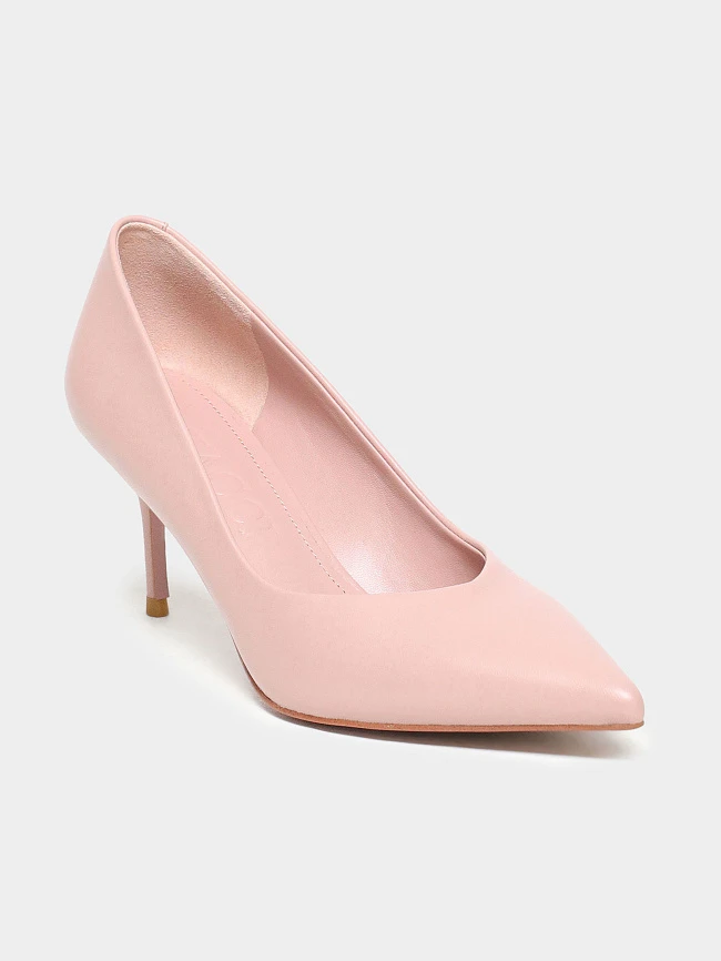 Туфли женские всесезонные, цвет пудровый, натуральная кожа 497498 | 2