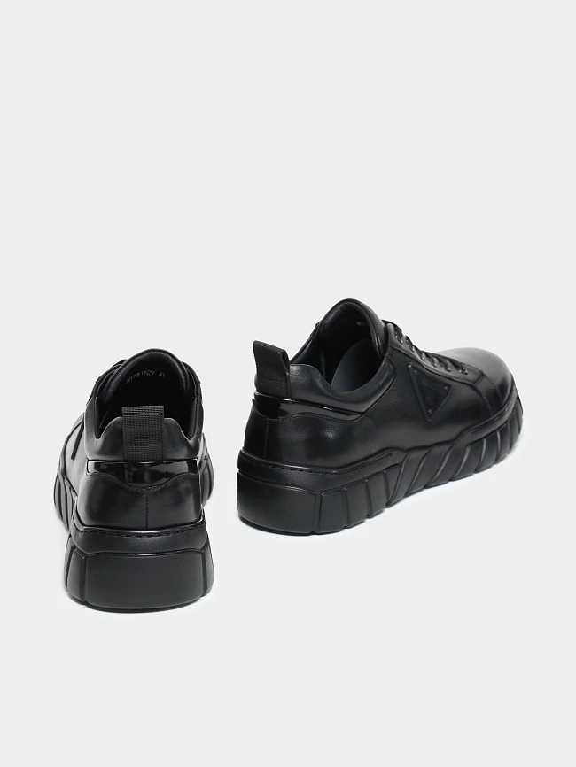 Кеды мужские демисезонные, цвет черный, натуральная кожа M1781529 | 4