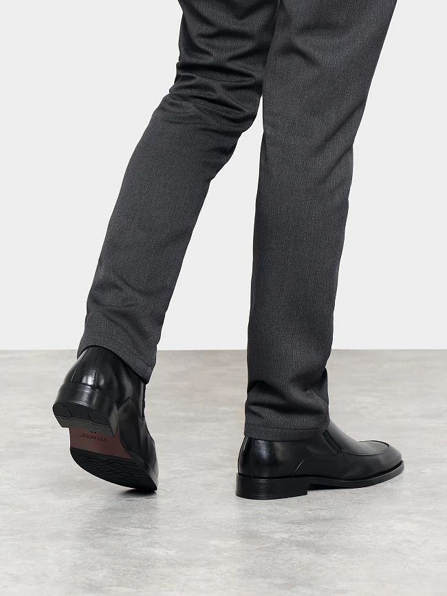 Ботинки мужские демисезонные, цвет черный, натуральная кожа M1023001 | 8