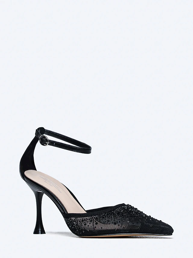 Туфли женские летние, цвет черный, текстиль/искусственная кожа 6550154 | 1