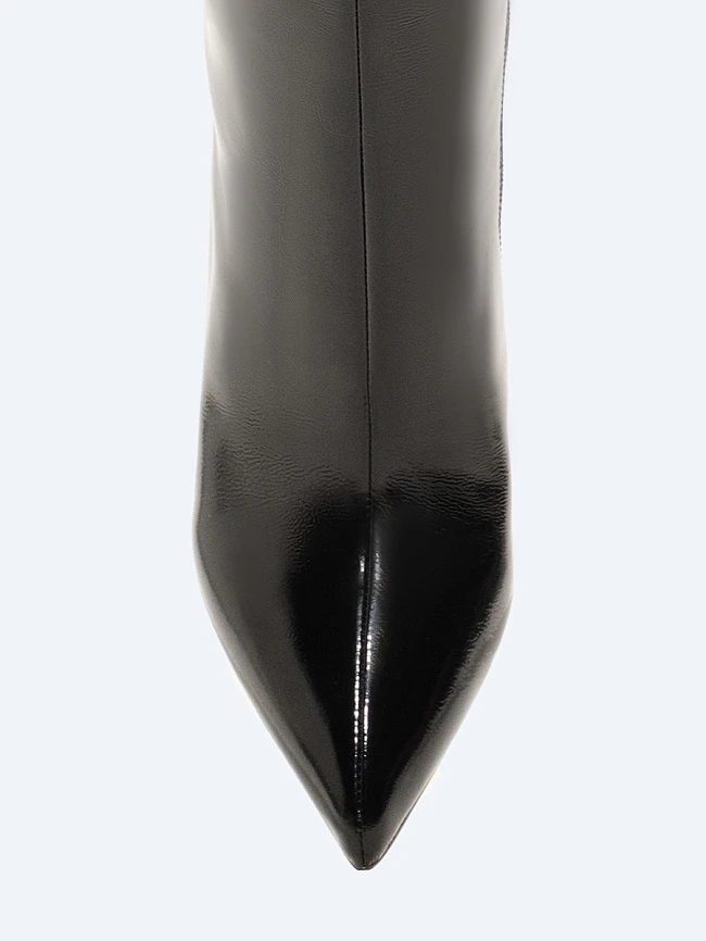 Ботфорты женские демисезонные, цвет черный, натуральный наплак 497129 | 4