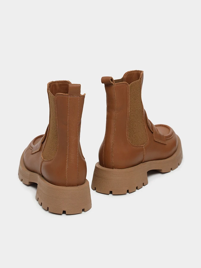 Ботинки женские демисезонные, цвет рыжий, натуральная кожа 1221253 | 4