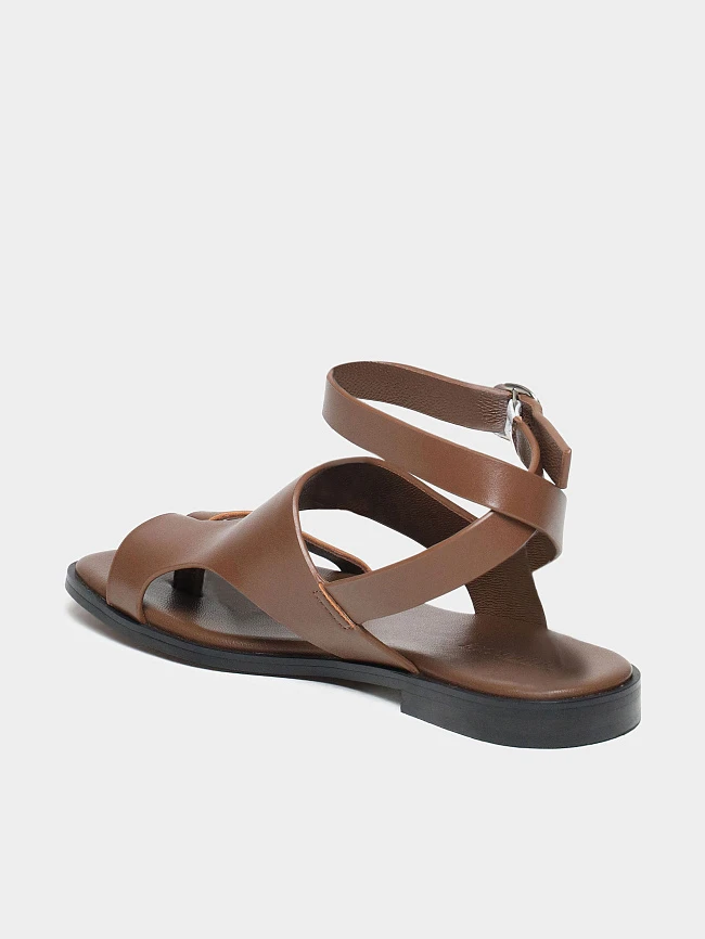 Сандалии женские летние, цвет коричневый, натуральная кожа 7210509 | 6