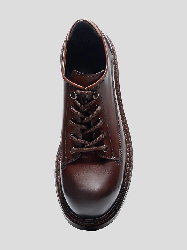 Полуботинки мужские всесезонные, цвет коричневый, натуральная кожа M1781587 | 4