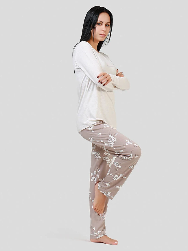 Пижама (джемпер+брюки) женские всесезонные PYJ2222-02 | 3