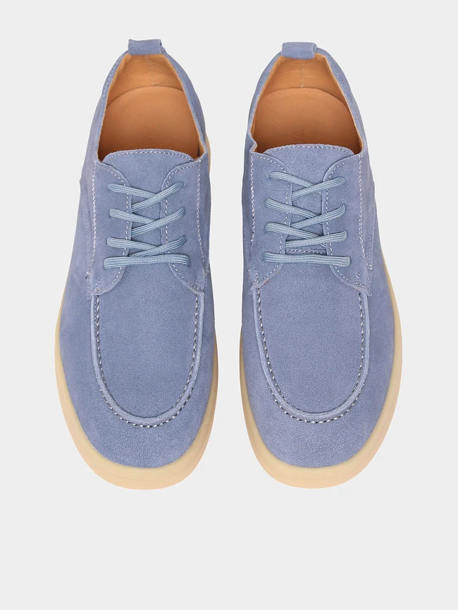 Полуботинки мужские демисезонные, цвет синий, натуральный спилок M8590061 | 5