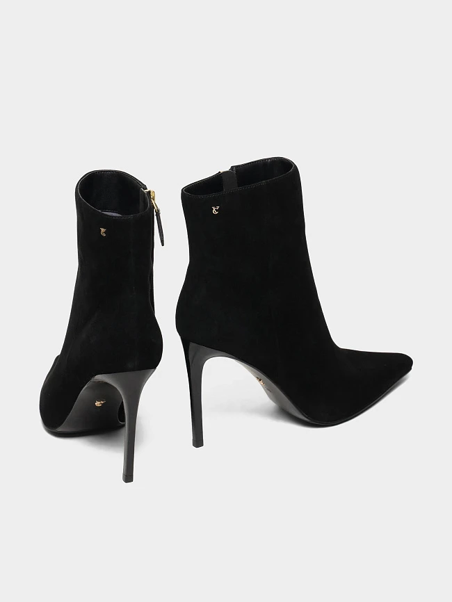 Ботильоны женские всесезонные, цвет черный, натуральный велюр 1494525 | 4