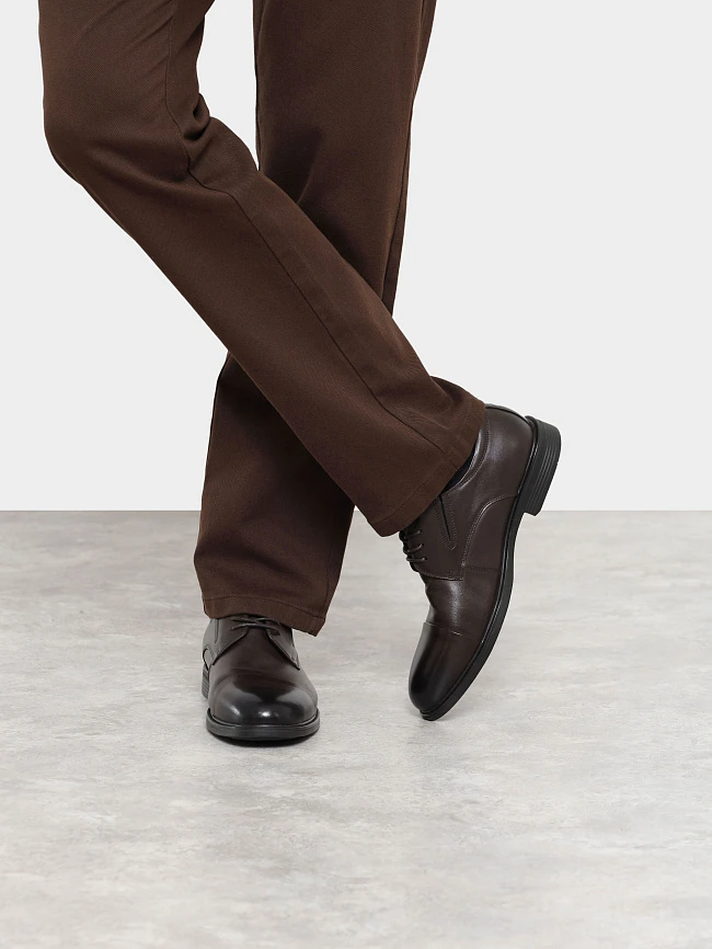 Полуботинки мужские демисезонные, цвет коричневый, натуральная кожа M24VC081 | 9