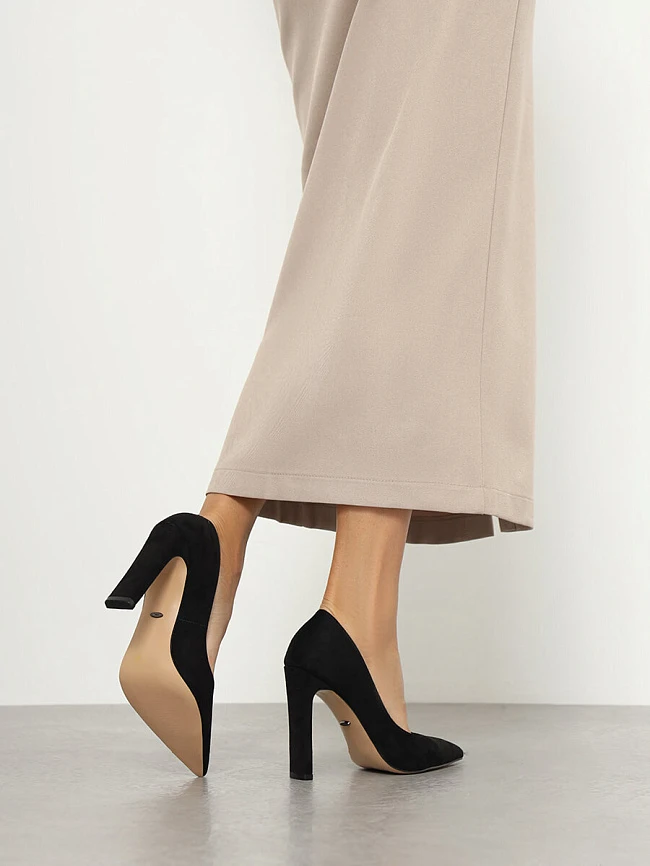 Туфли женские всесезонные, цвет черный, искусственный велюр 1398773P-1 | 8