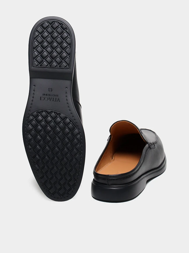 Сабо мужские летние, цвет черный, натуральная кожа M801340 | 3